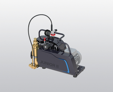 Compresor de aire respirable JUNIOR II de BAUER con motor eléctrico