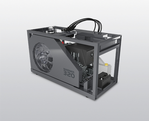 BAUER MARINER 320-D breathing air compressor with diesel enginge