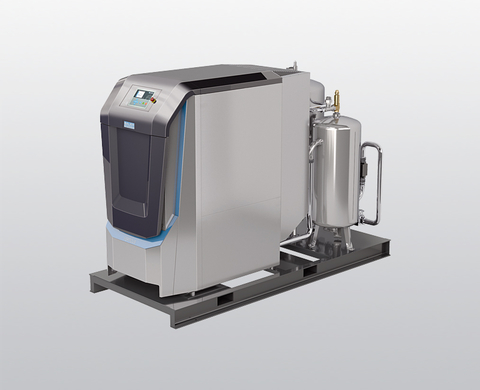 Vertical unit concept, G series with intake buffer and condensate collecting vessel on common base frame Vertical unit concept, G series with intake buffer and condensate collecting vessel on common base frame