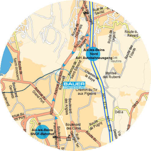 Per Auto oder mit der Bahn Per Auto oder mit der Bahn