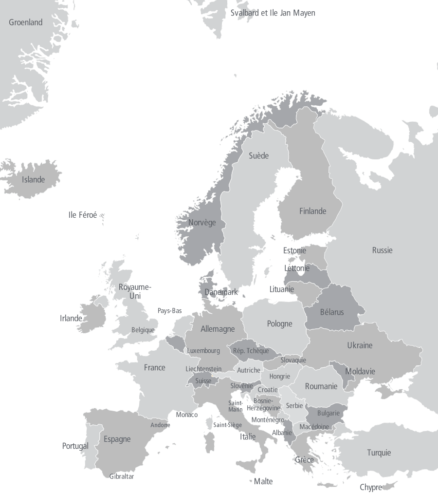 BAUER points de vente en Europe